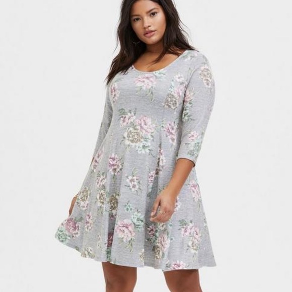 Torrid Super Soft Floral Dress! Size 00X! NWT! - Picture 2 of 12